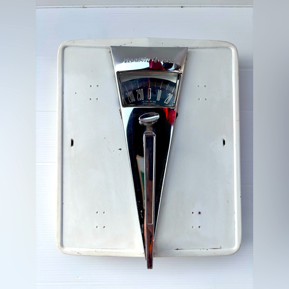 Health Queen Chrome Mechanical Scale Mid Century Modern